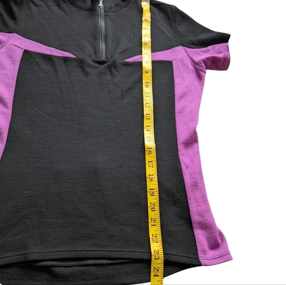 Ibex Giro Cycling Jersey Merino Wool Black Purple Short Sleeves Women's Large - Picture 10 of 10